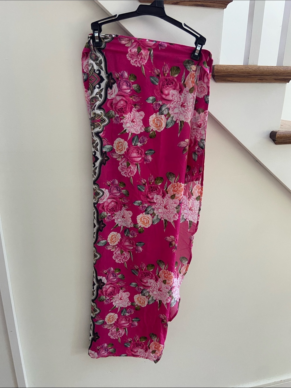 Nanette Lepore Fuchsia Floral Swim Coverup Sarong